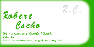 robert cseho business card