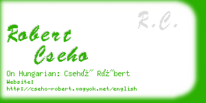 robert cseho business card